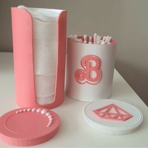 Barbie Cotten pad and qtip holders